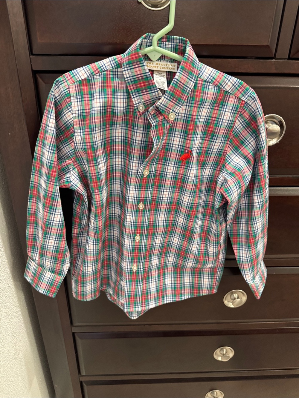The Beaufort Bonnet Company Red, Green & White Plaid Button-Down Shirt